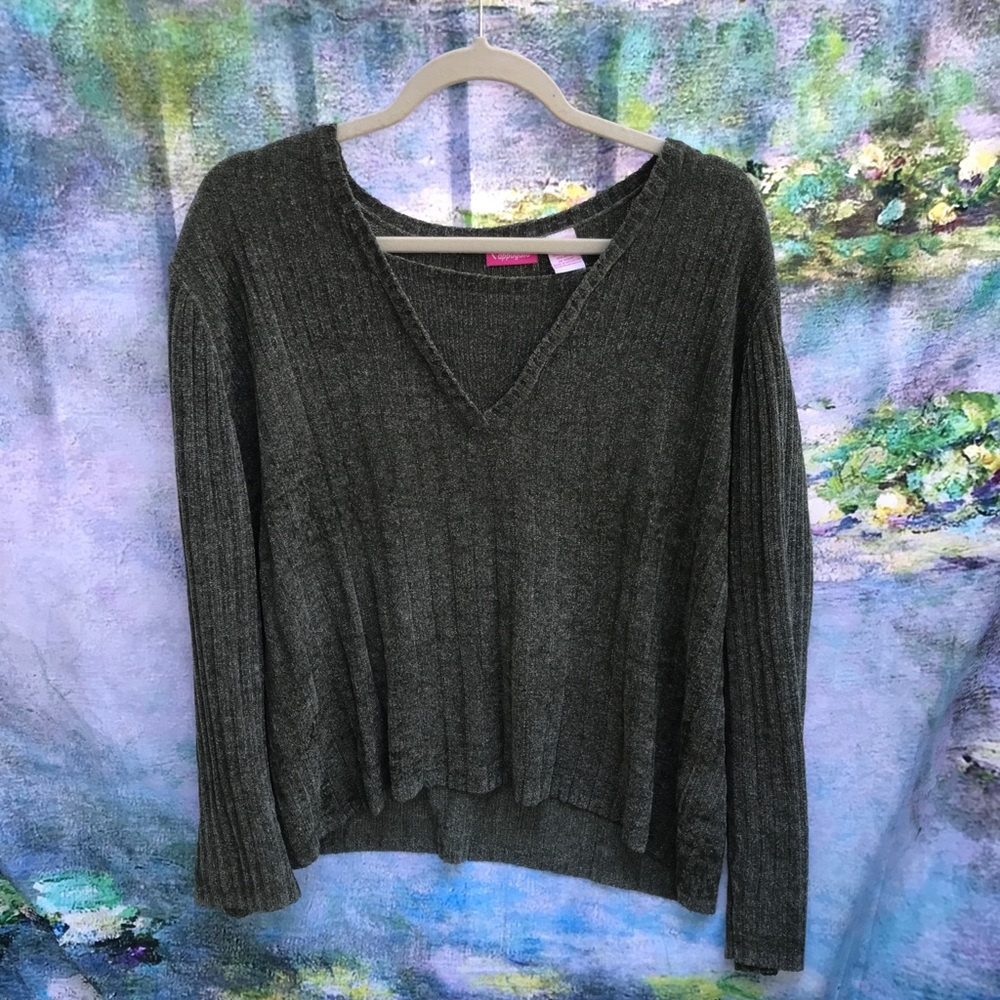 Green vintage “Vneck” sweater